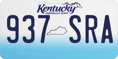 KY license plate 937SRA