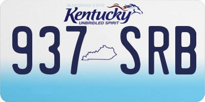 KY license plate 937SRB