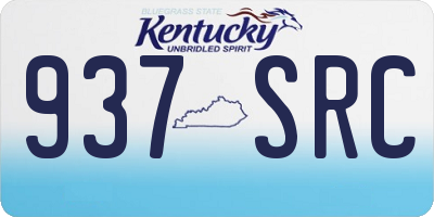 KY license plate 937SRC