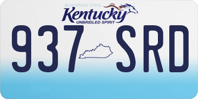 KY license plate 937SRD