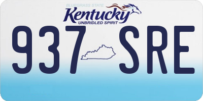KY license plate 937SRE