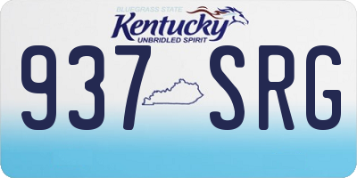 KY license plate 937SRG