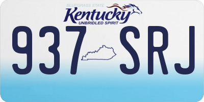 KY license plate 937SRJ
