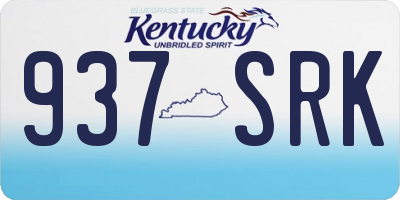 KY license plate 937SRK