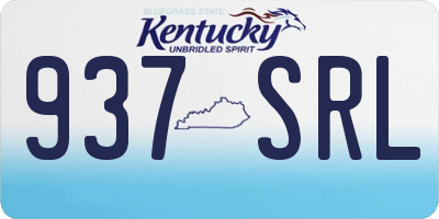 KY license plate 937SRL