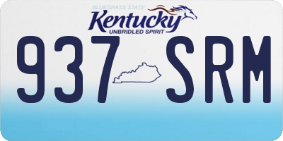 KY license plate 937SRM
