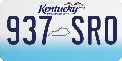 KY license plate 937SRO