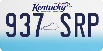 KY license plate 937SRP