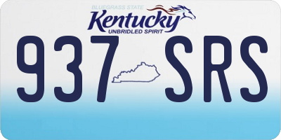 KY license plate 937SRS