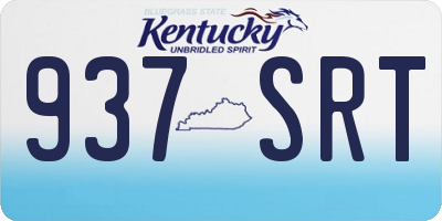 KY license plate 937SRT