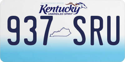 KY license plate 937SRU