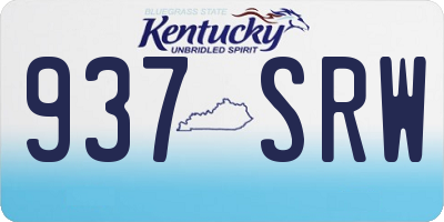 KY license plate 937SRW