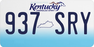 KY license plate 937SRY