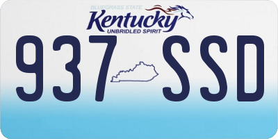 KY license plate 937SSD