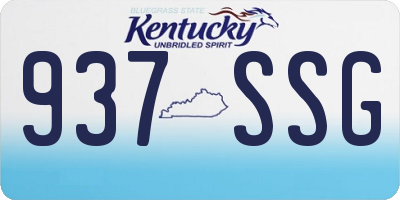 KY license plate 937SSG