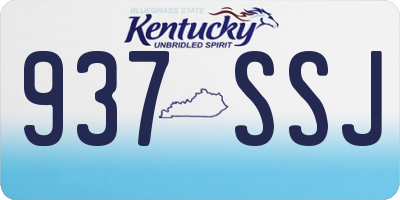 KY license plate 937SSJ
