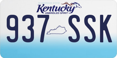 KY license plate 937SSK