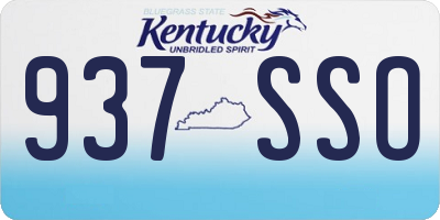 KY license plate 937SSO