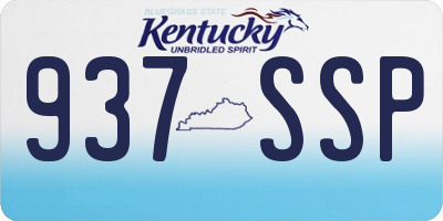KY license plate 937SSP