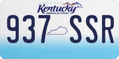 KY license plate 937SSR