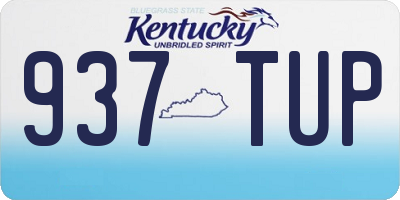 KY license plate 937TUP