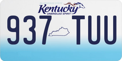KY license plate 937TUU