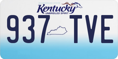 KY license plate 937TVE