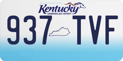 KY license plate 937TVF