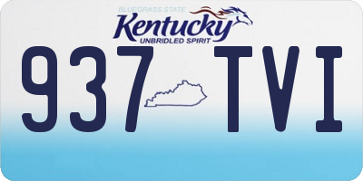 KY license plate 937TVI