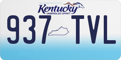 KY license plate 937TVL