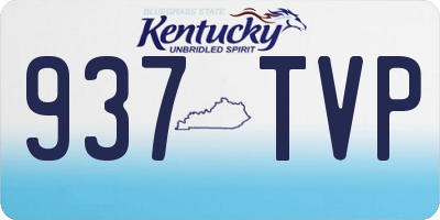 KY license plate 937TVP
