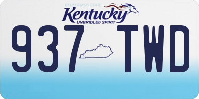 KY license plate 937TWD
