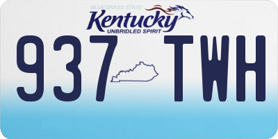 KY license plate 937TWH