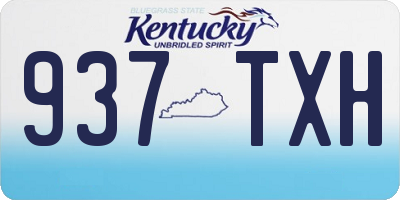 KY license plate 937TXH