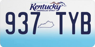 KY license plate 937TYB