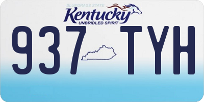KY license plate 937TYH