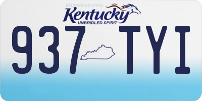 KY license plate 937TYI