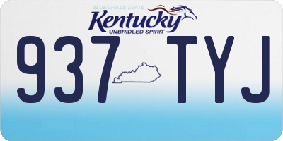 KY license plate 937TYJ