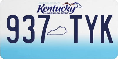 KY license plate 937TYK