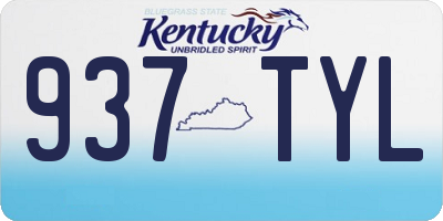 KY license plate 937TYL