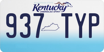 KY license plate 937TYP