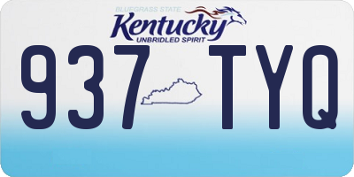 KY license plate 937TYQ