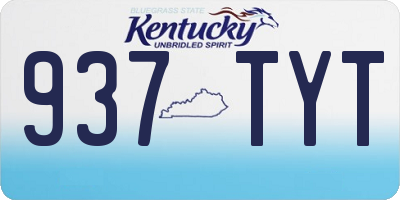 KY license plate 937TYT