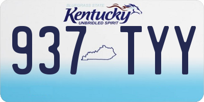 KY license plate 937TYY