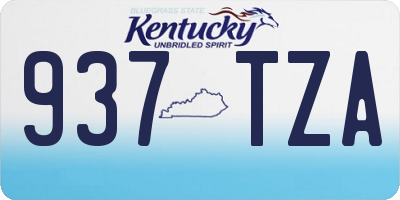 KY license plate 937TZA