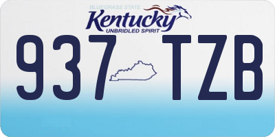 KY license plate 937TZB