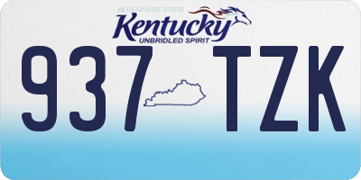 KY license plate 937TZK