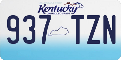 KY license plate 937TZN