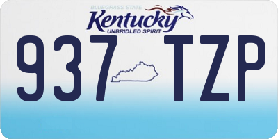 KY license plate 937TZP
