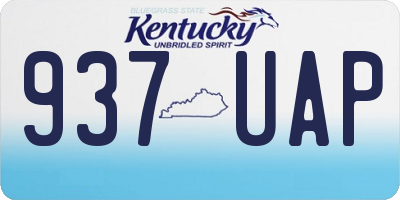KY license plate 937UAP
